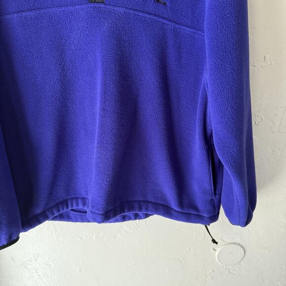 Vintage LL Bean Pullover Womens Large Fleece Snap Front Made USA 90s Outdoors - Picture 3 of 7